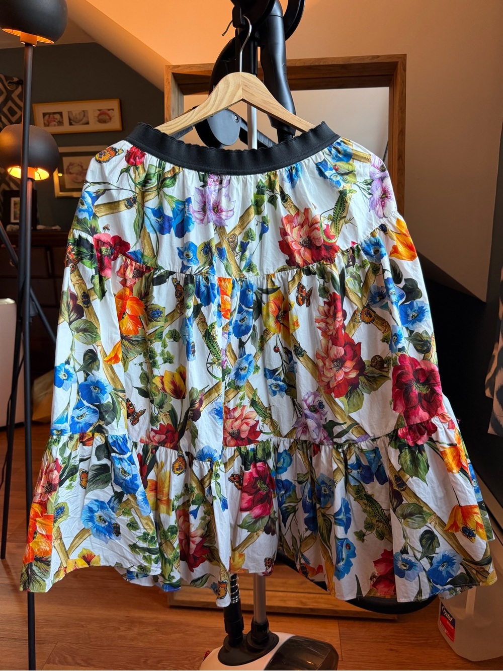 Dolce& Gabbana Floral Tiered A-Line Skirt in Multicolor GREAT CONDITION